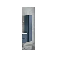 colonne de salle de bain moderne réversible artico avec 2 portes bleu