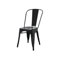 chaises bistro en acier noir - lot de 4 - bolero -  - acier galvanisé 425x510x850mm