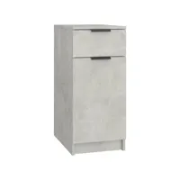 armoire de rangement, armoire de bureau gris béton 33,5x50x75 cm bois d'ingénierie pks93833 meuble pro
