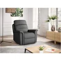 fauteuil de relaxation en tissu gris léon -  gris foncé