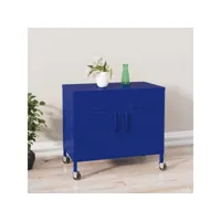 armoire de rangement bleu marine 60x35x49 cm acier