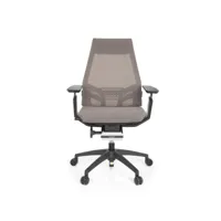 chaise de bureau chaise bureau genidia smart black tissu maille gris hjh office