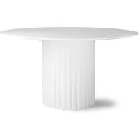 hkliving - pillar table de salle à manger ronde, ø 140 cm, blanche