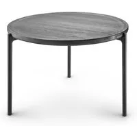 eva solo - savoye table basse, ø 60 x h 42 cm, noir / noir