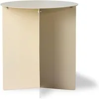 hkliving - table d'appoint en métal ronde, ø 40 cm, crème