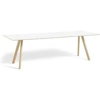 hay - copenhague cph30 table de salle à manger 250 x 90 cm, chêne laqué / stratifié blanc