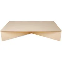 hkliving - table basse rectangulaire en métal, cream