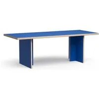 hkliving - table de salle à manger rectangulaire, 220 cm, bleu