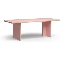 hkliving - table de salle à manger rectangulaire, 220 cm, rose
