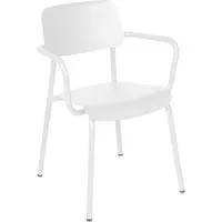 fermob - studie chaise avec accoudoirs outdoor, blanc coton