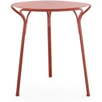 kartell - hiray table de jardin, ø 60 cm, rouge rouille