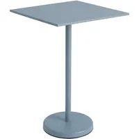 muuto - linear steel table de bistrot outdoor 70 x 70 cm, h 105 cm, bleu clair