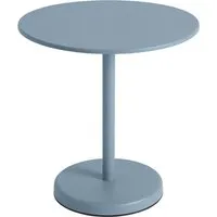 muuto - linear steel table de bistrot outdoor, ø 70 x h 73 cm, bleu clair