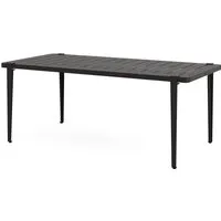 tiptoe - table de jardin midi collection, 190 x 90 cm, noir graphite