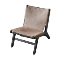 muubs - philosophy chaise lounge, marron / noir