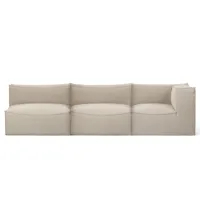 ferm living - catena modular canapé 3 places avec accoudoir à droite, naturel (rich linen)