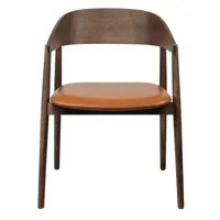 andersen furniture - ac2 chaise, chêne fumé et huilé / cuir cognac