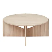 kristina dam studio - table basse xl, ø 78 h 36 cm, chêne