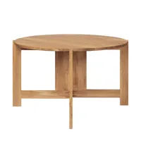 kristina dam studio - collector table de salle à manger ø 120 x h 74 cm, chêne laqué