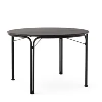 & tradition - thorvald sc98 table de jardin, ø 115 cm, warm black