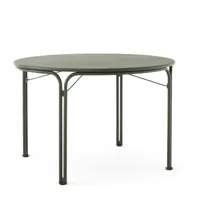 & tradition - thorvald sc98 table de jardin, ø 115 cm, bronze green