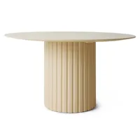 hkliving - pillar table de salle à manger ronde, ø 140 cm, cream