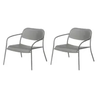 blomus - yua outdoor fauteuil de détente, granite gray (lot de 2)