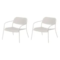 blomus - yua outdoor fauteuil de détente, silk gray (lot de 2)
