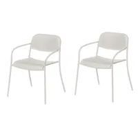 blomus - yua outdoor - fauteuil, silk gray (lot de 2)