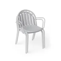 fatboy - fred's outdoor chaise avec accoudoirs, gris clair (set de 2) (édition exclusive)