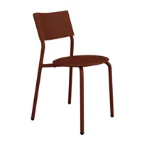 tiptoe - chaise de jardin ssdr, plastique recyclé / acier, brick red