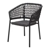 cane-line - ocean chaise avec accoudoirs outdoor, gris foncé