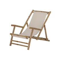 bloomingville - korfu outdoor chaise longue, bambou / nature