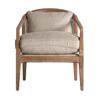 fauteuil bois de frêne style colonial gistel