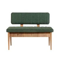 banc avec coffre bois vert et naturel style scandinave rest