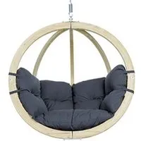 balancelle de jardin amazonas - fauteuil suspendu globo chair anthracite - coussin imperméable