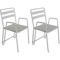 fauteuil de salon delorm - chaise de métal envy (lot de 2)