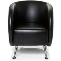 fauteuil de salon hjh office fauteuil lounge / fauteuil club st. lucia en similicuir noir