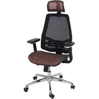 chaise de bureau hwc-a58 pivotante tissu mandarine noir