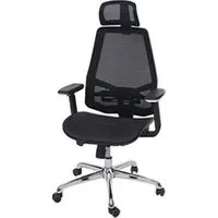 fauteuil de bureau mendler chaise de bureau hwc-a58 chaise pivotante, fonction glisse, tissu iso9001 noir/noir