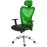 fauteuil de bureau mendler fauteuil de bureau américain atlanta xxl, charge 150kg, similicuir vert