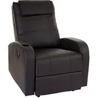 fauteuil de télévision durham, fauteuil relax, chaise longue, similicuir café