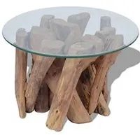 table de cuisine vidaxl table basse bois flottant de teck massif 60 cm