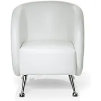 fauteuil de salon hjh office fauteuil lounge / fauteuil club st. lucia en similicuir blanc