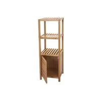 meuble de salle de bain mendler etagère de salle de bains hwc-b18, armoire, commode, bambou 110x36x34 cm