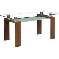 table à manger habitat et jardin table repas eva - 150 x 80 x 75 cm - marron