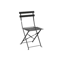 chaise de jardin bolero chaises de terrasse en acier noir - x 2