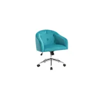 fauteuil de bureau miliboo fauteuil de bureau en velours bleu azur sharon
