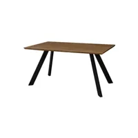 table à manger habitat et jardin table repas manhattan chêne / noir - 160 x 90 x 75,5 cm