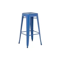 chaise sklum pack 2 tabourets hauts (76 cm) lix bleu lapis-lazuli 76 cm